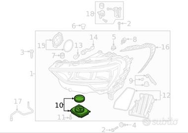 Audi Q3 CENTRALINA FARO FULL LED