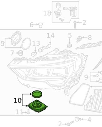 Audi Q3 CENTRALINA FARO FULL LED