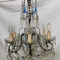 3 lampadari vintage con cristalli – anni '50/'70