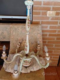 LAMPADARIO CERAMICA CAPODIMONTE