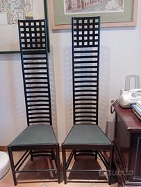 COPPIA SEDIE IN LEGNO ANNI 70 chair modernariato