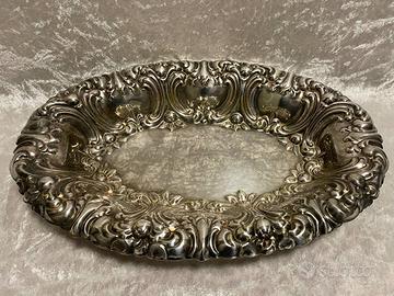 Centrotavola Ovale Inglese Silverplate