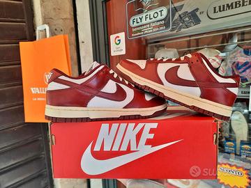 scarpe Nike Dunk low rosso bianco n 38 in pelle