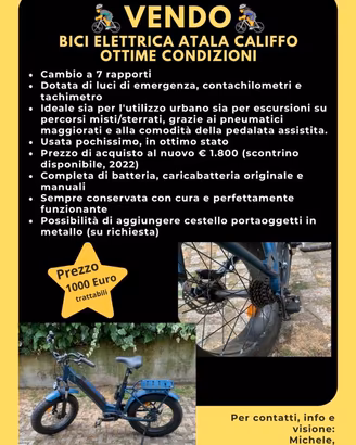 BICICLETTA ATALA CALIFFO E BIKE
