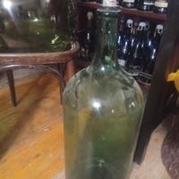 antico bottiglione in vetro soffiato 