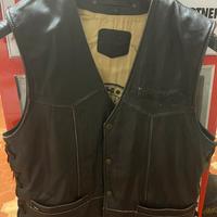 GILET UOMO IN VERA PELLE tg.L HARLEY CUSTOM