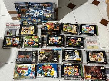 NINTENDO 64 + 4 JOYSTICK + VIBRATION P + 17 GIOCHI