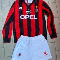Ac milan - completo gara 95/96 - taglia XL bambino