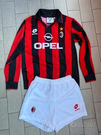 Ac milan - completo gara 95/96 - taglia XL bambino
