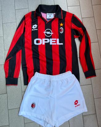 Ac milan - completo gara 95/96 - taglia XL bambino
