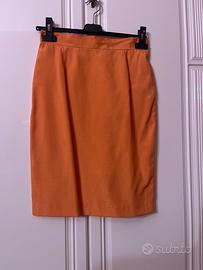 Completo arancione gonna+ giacca