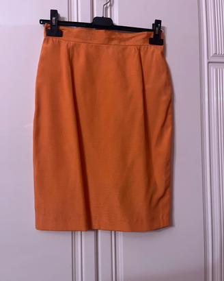 Completo arancione gonna+ giacca