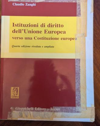 Istituzioni diritto UE Zanghì (Giappichelli)