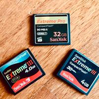 3 SanDisk Compact Flash (40GB) - Extreme Pro/III