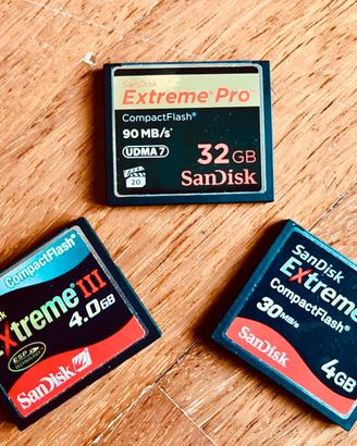 3 SanDisk Compact Flash (40GB) - Extreme Pro/III