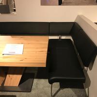 Panca angolare Planer Alonso ecopelle nera