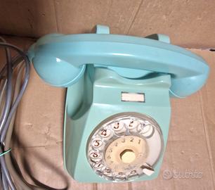 Vintage telefono a disco azzurro Sip 