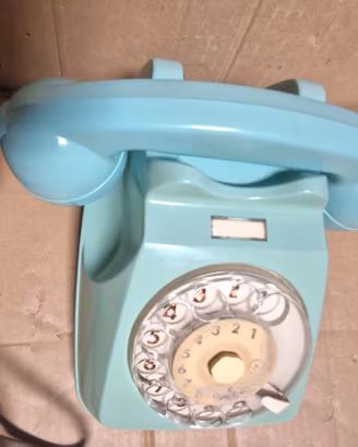 Vintage telefono a disco azzurro Sip 
