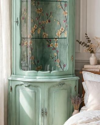 Angoliera shabby chic verde