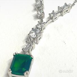 collana bliss argento smeraldo