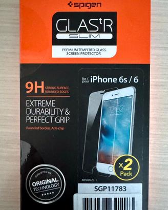 2 x Pellicola VetroTemperato Spigen Iphone6/6s NEW