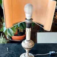 Lampada con base argentata