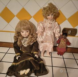 Lotto bambole porcellana vintage