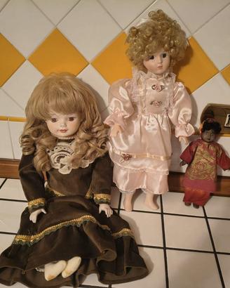 Lotto bambole porcellana vintage