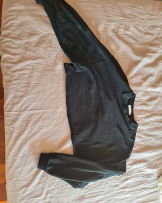 Felpa nera crop