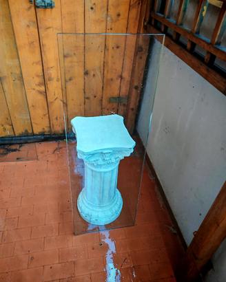 Lotto di 3 pannelli in vetro trasparente spesso co