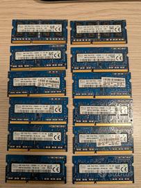 Lotto 12 pezzi RAM 4gb Ddr3l