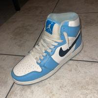 Nike Air Jordan 1 Bianco/Azzurro - Taglia 43