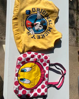 Borsa originale mickey e looney tunes