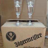 bicchieri Jagermeister 12 pezzi con scatola 