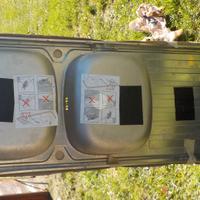 Lavandino inox 2 vasche con superficie 120x50