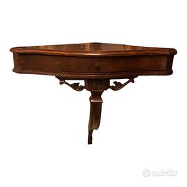 Antico mobile consolle tavolino angolare in noce