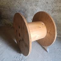 tavolo tavolino bobina avvolgicavo in legno