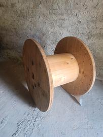 tavolo tavolino bobina avvolgicavo in legno
