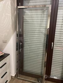 Porta vetro trasparente 6mm bagno 80cm x 190cm