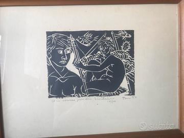 Tono Zancanaro  litografia 1950