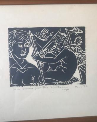 Tono Zancanaro  litografia 1950