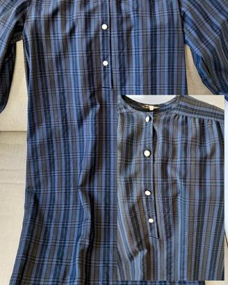 Vestito blu a righe