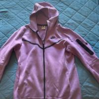 Felpa Nike Tech Fleece rosa con zip