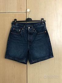 Shorts jeans donna NUOVI blu Levis 501