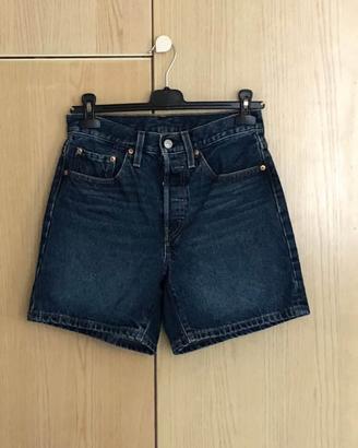 Shorts jeans donna NUOVI blu Levis 501