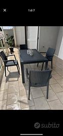Set tavolo e sedie poltroncine da veranda e giardi