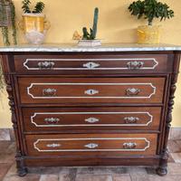 Comò antico fine ’800 con piano in marmo – Origina