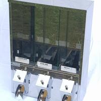 Silos caffè in grani a 3 posti in acciaio, Vintage