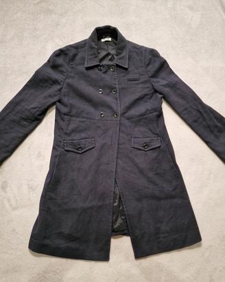 cappotto miu miu made in italy blu notte taglia 40