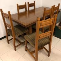 Tavolo + 6 sedie legno massiccio